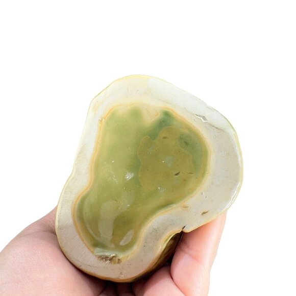 Vintage Majolica Style Pottery Green Elephant Vase Planter Drip Glaze Ceramic - Picture 10 of 15